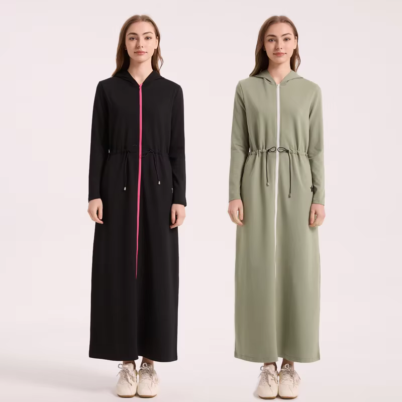 Ali Affordable – Black Dress Hoodie Maxi Dress — image 2
