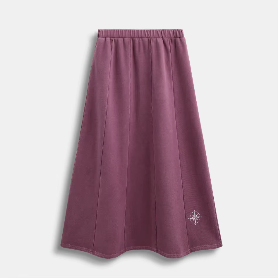 Compass Rose Collection Pink Maxi Skirt – Ali Plus AW26