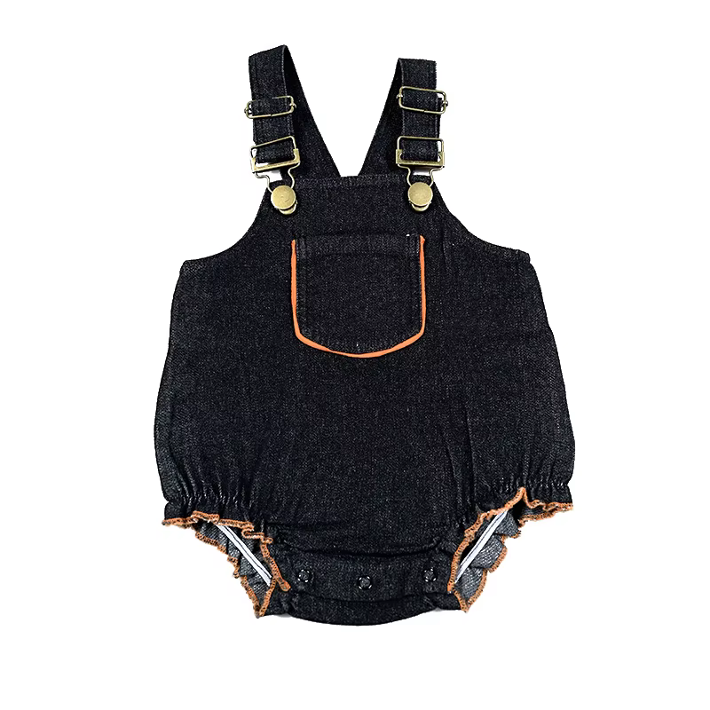 The Black Denim Collection – Baby Girl Romper