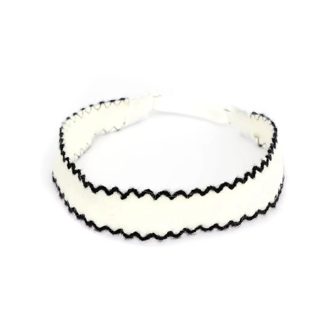 Black Velvet Bow Headband Elastic Headband