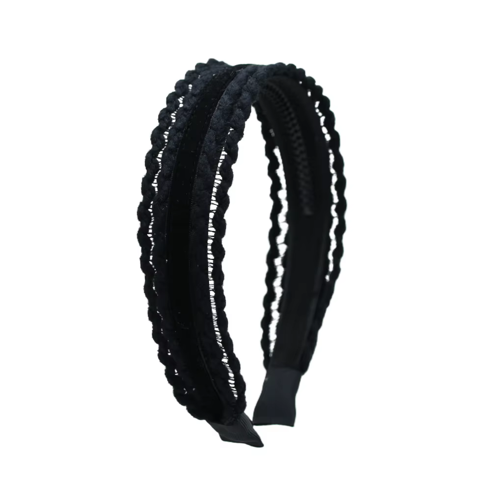 Wool Knit Velvet Bow Headband Headband — image 3