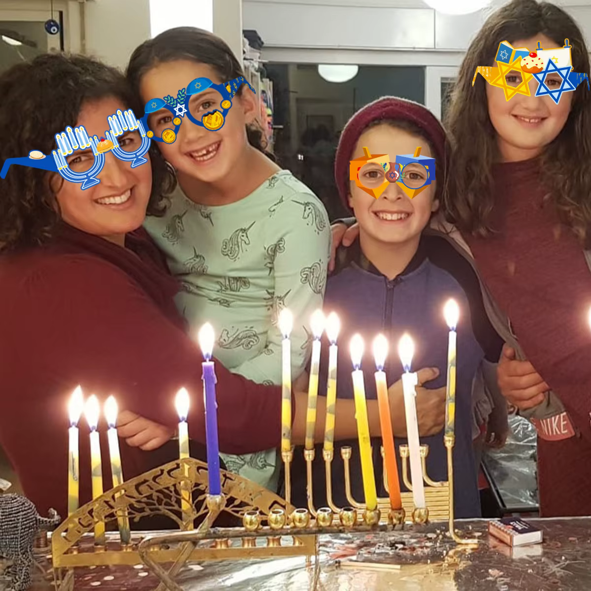 Chanukah Photo Prop Glasses – 8 Pack — image 3