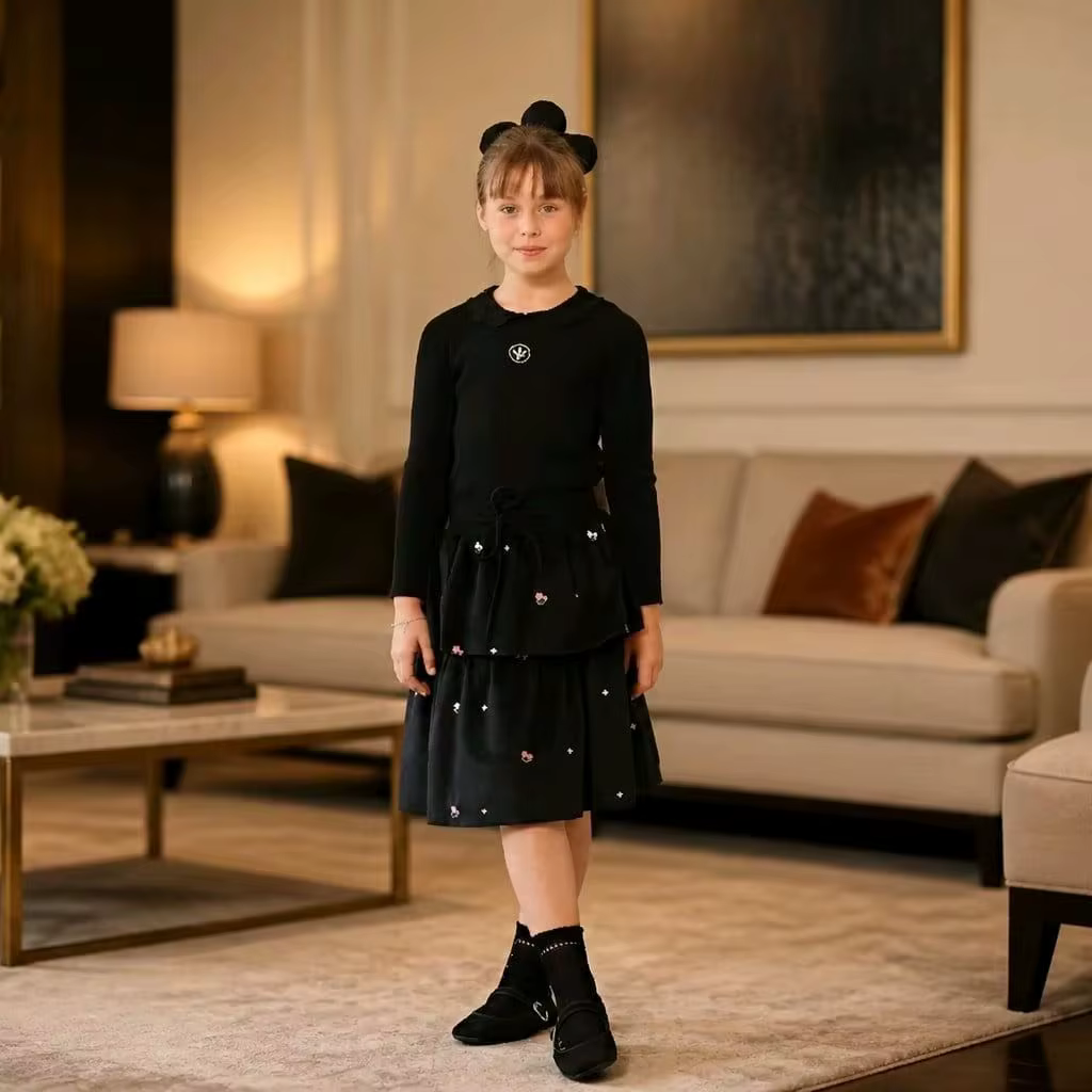 Black Floral Velvet – Family Collection — image 3