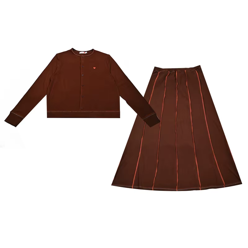 Knit Cardigan & Maxi Skirt Set — image 4