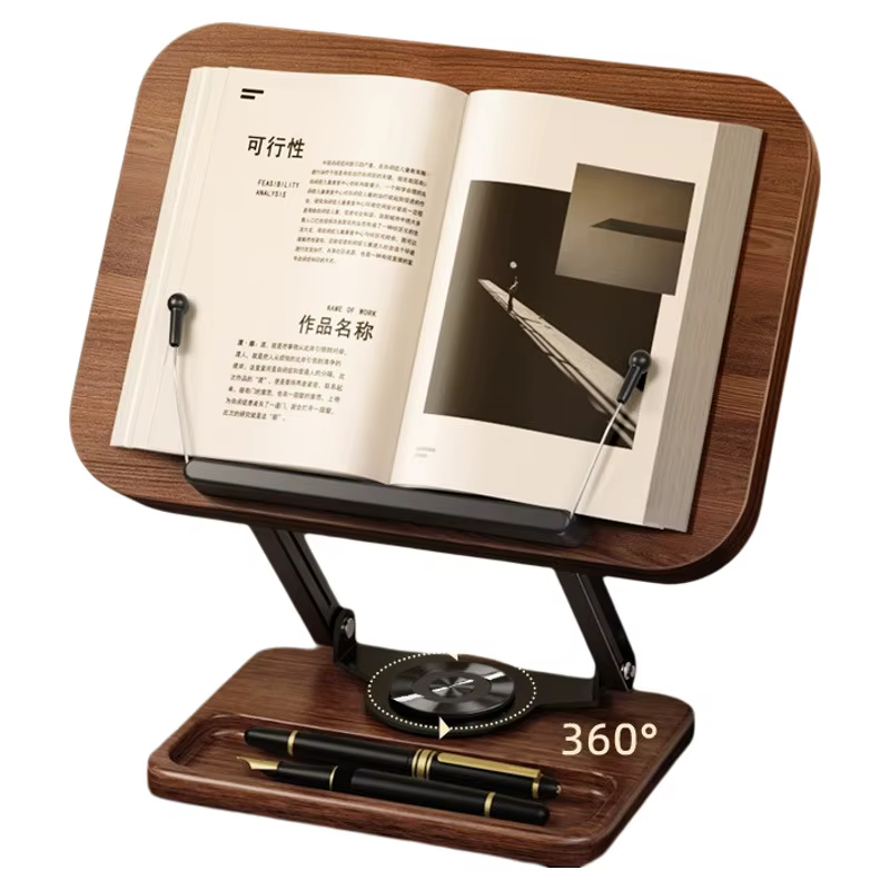 Wooden 360° Rotating Reading Stand — image 2