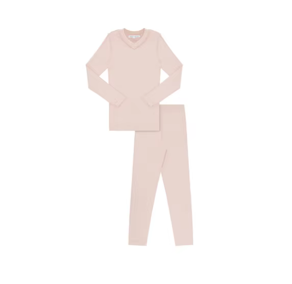 Kids' Blush Fitted Top & Trouser Set