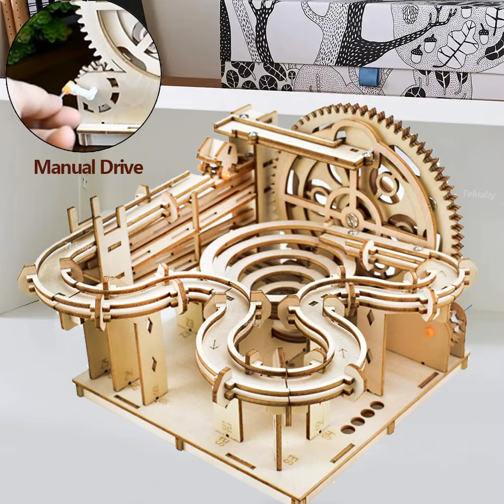 3D Wooden Marble Run Puzzle – Without box — image 3