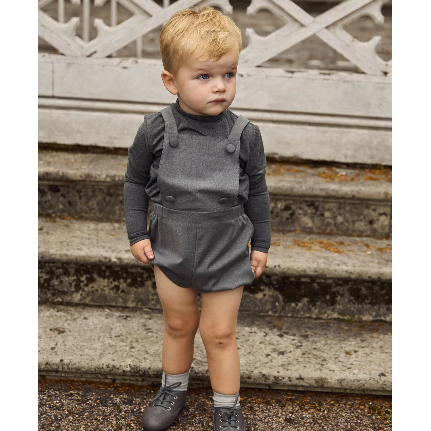 Heirloom Collection – Gray Mock Neck Top — image 4