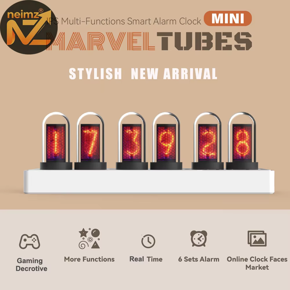 Nixie-Style Tube Clock – White