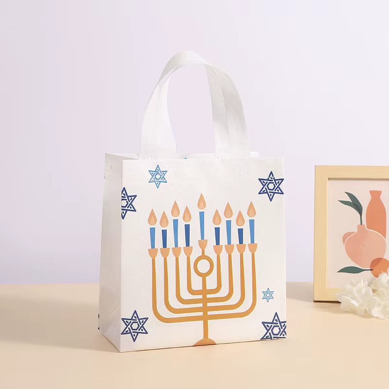 Chanukah Tote Gift Bags (6 Pack) – Mixed prints — image 3