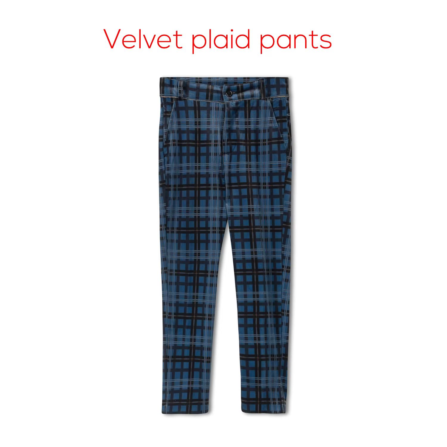 Black – Plaid Velvet Pants – Ali Picks AW26