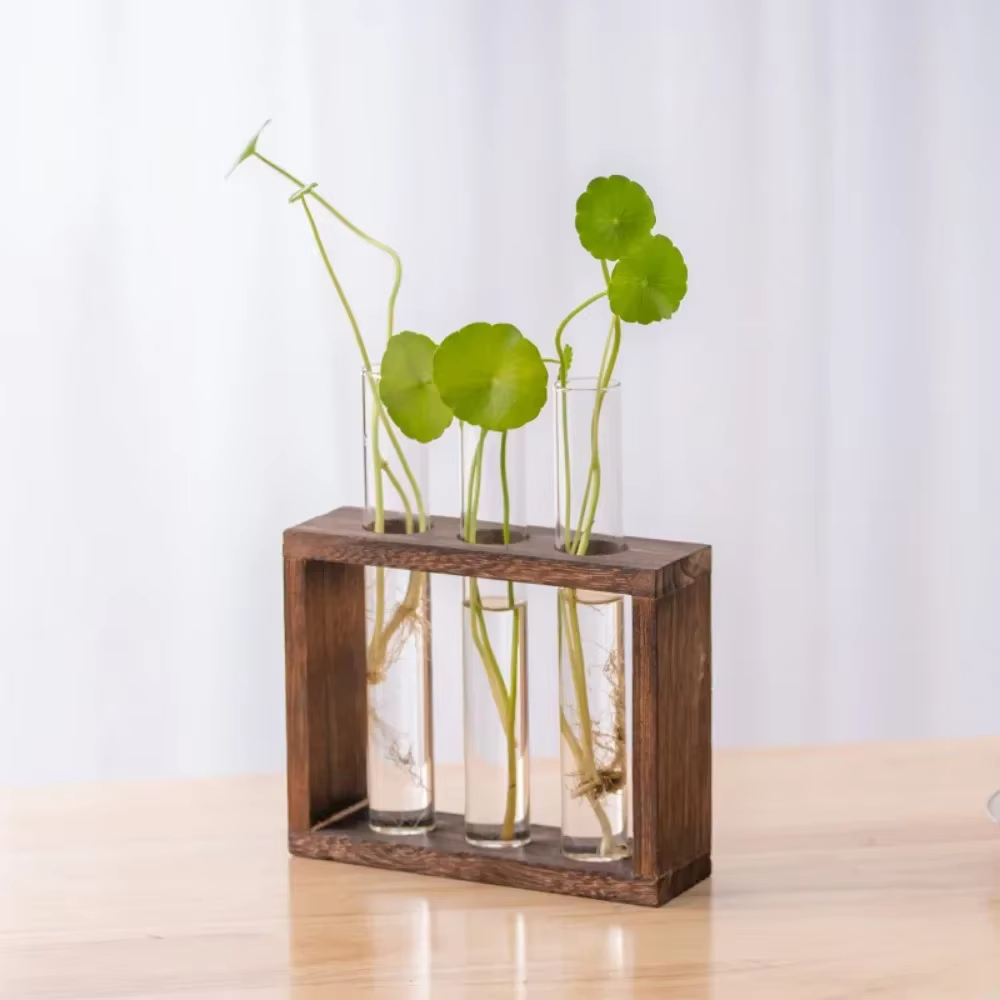 Wooden Test Tube Propagation Vase — image 10