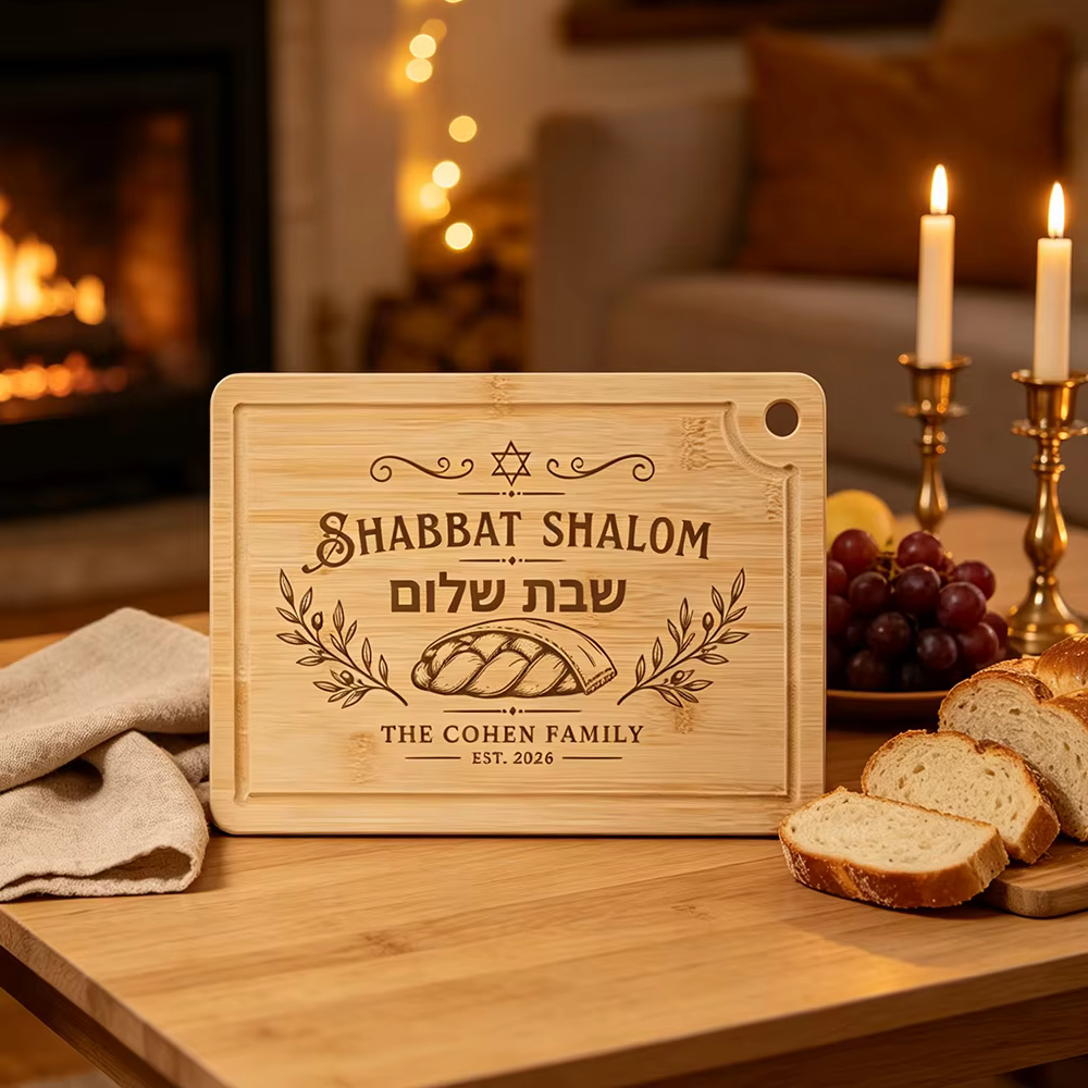 Personalised Bamboo Challah Board — image 4