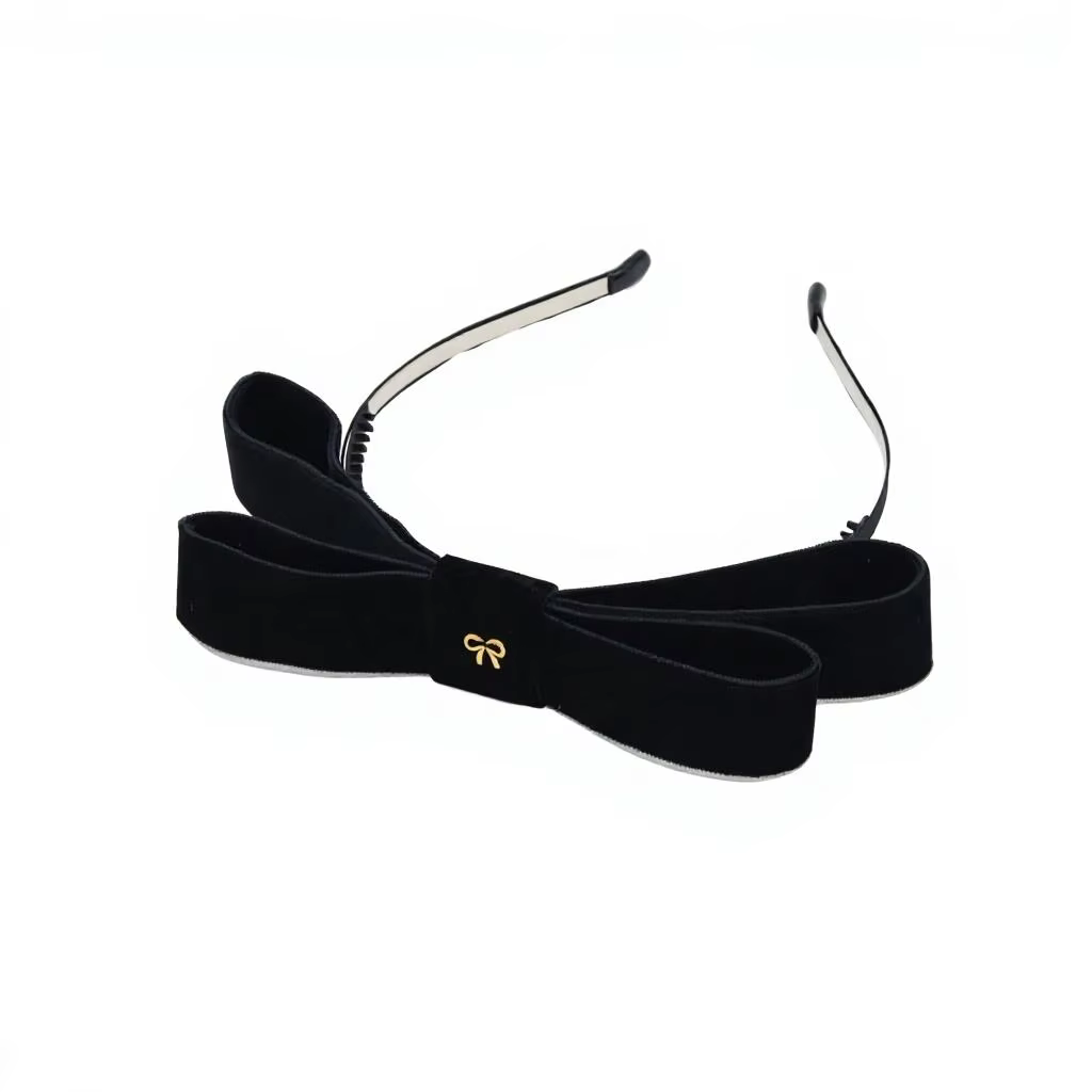 Black Velvet Bow Headband – Ali Picks AW26