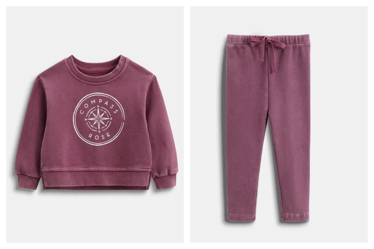 Compass Rose Collection Pink baby set – Ali Plus AW26