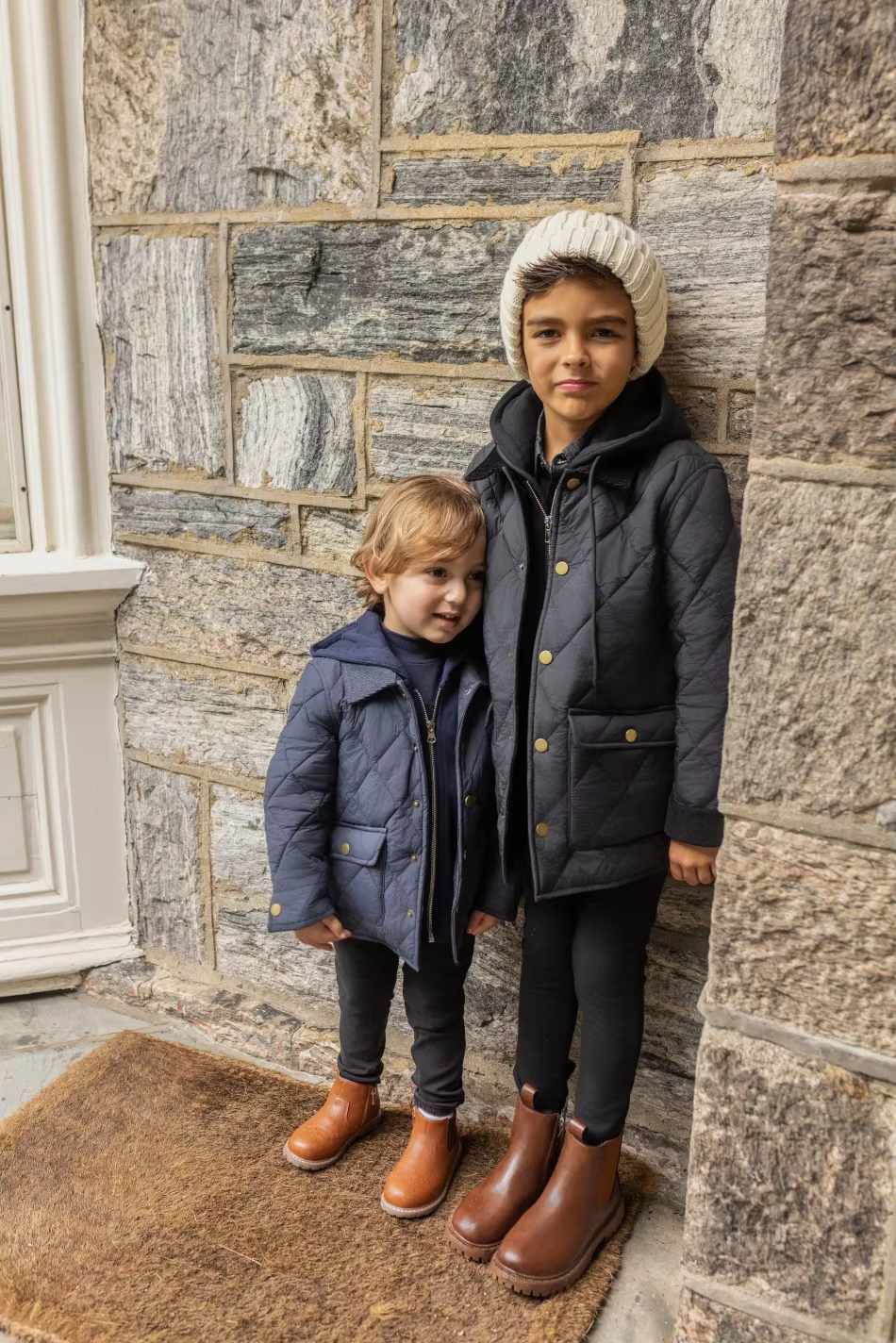 Navy Quilted Hooded Jacket — image 5