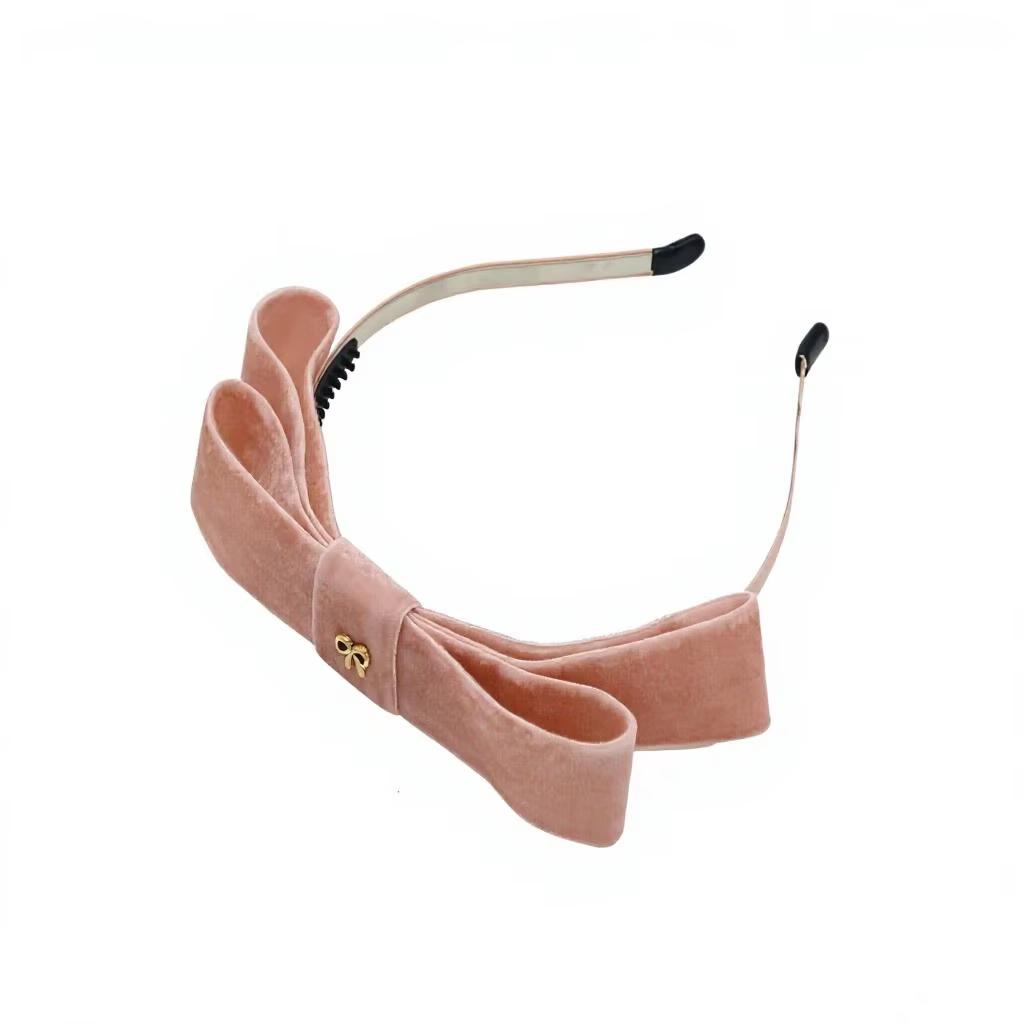 Pink Velvet Bow Headband – Ali Picks AW26