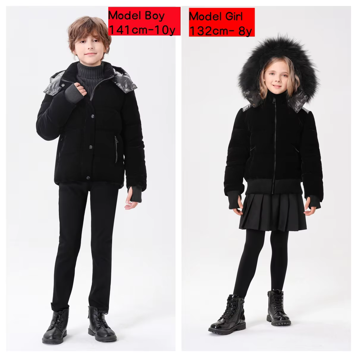 Long Velvet Down Coat – No Fur — image 6