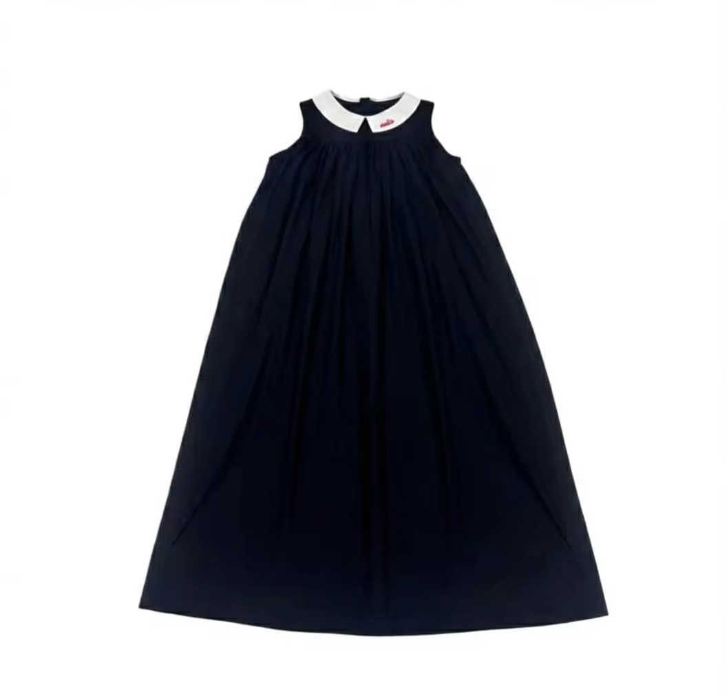 Mali's Ss Black Embroidery – Girl Dress