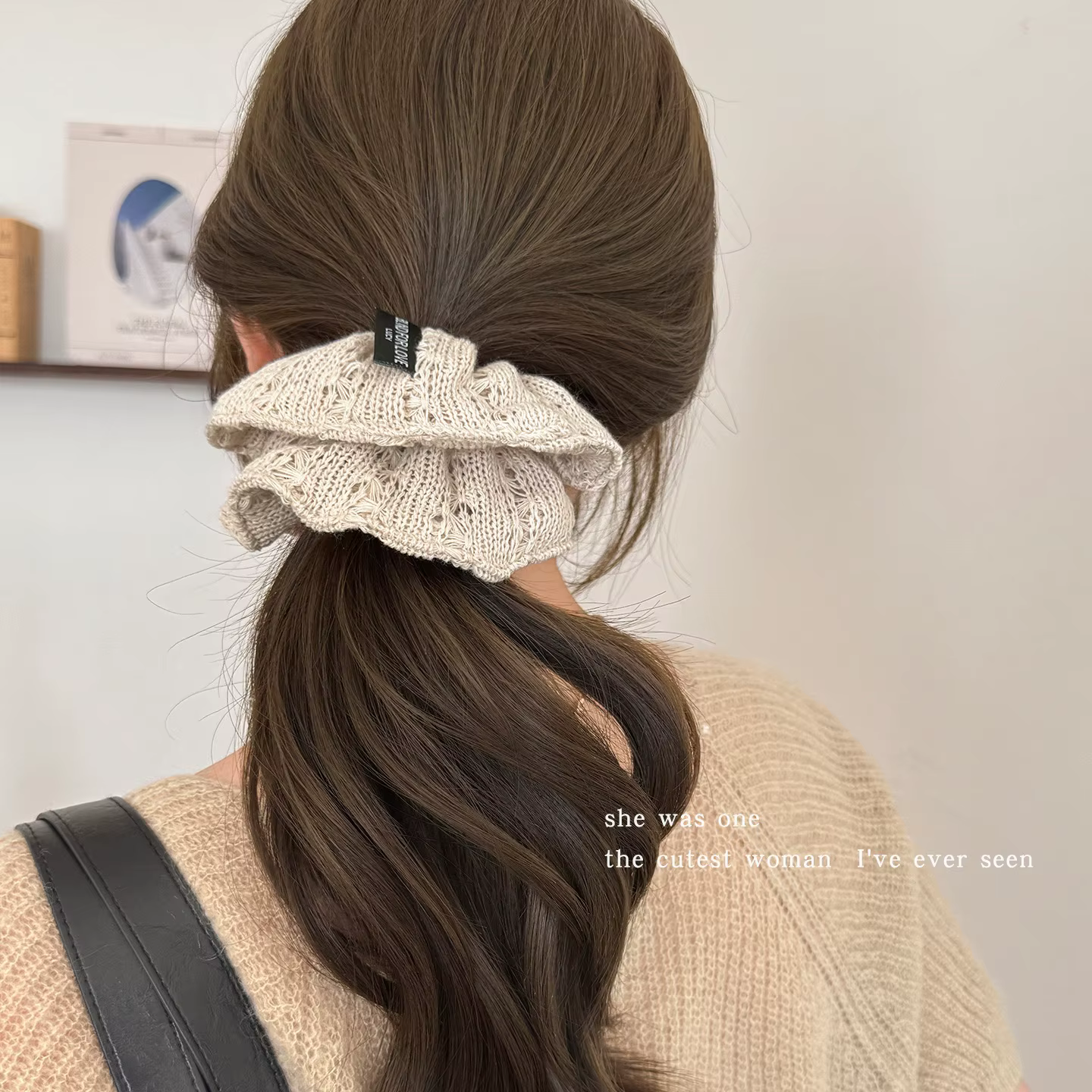 Hollow Knitted Autumn And Winter High-Elastic Hair Tie For — image 3