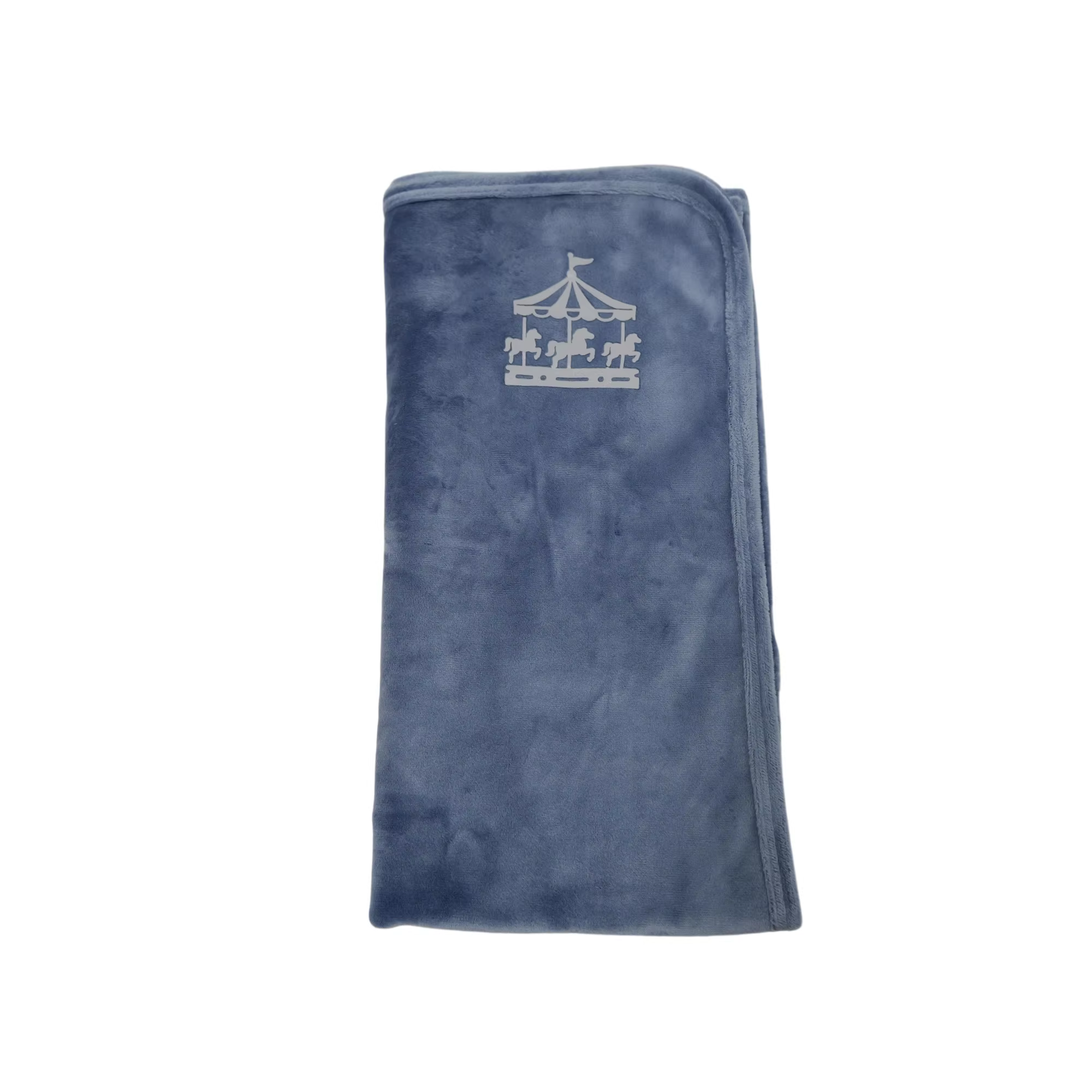 Baby Boutique Velvet – Blue Footie — image 5