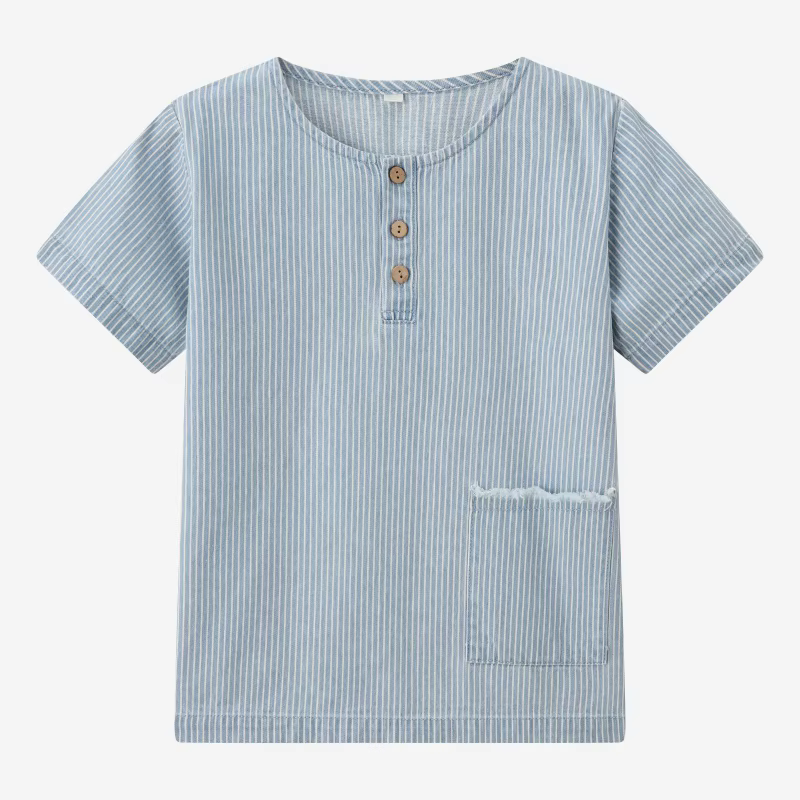 Pinstripe Denim Collection – Boys Shirt