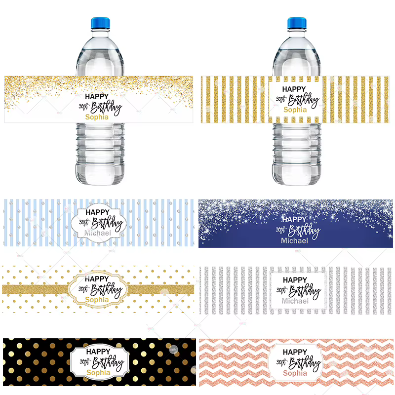 Personalised Gold Bottle Labels