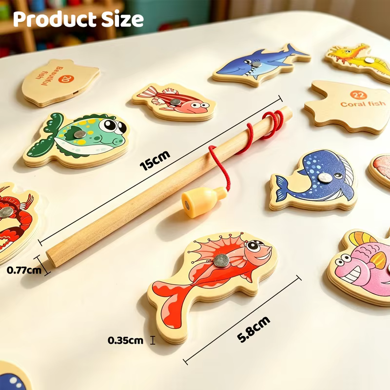 Wooden Magnetic Fishing Game — image 6