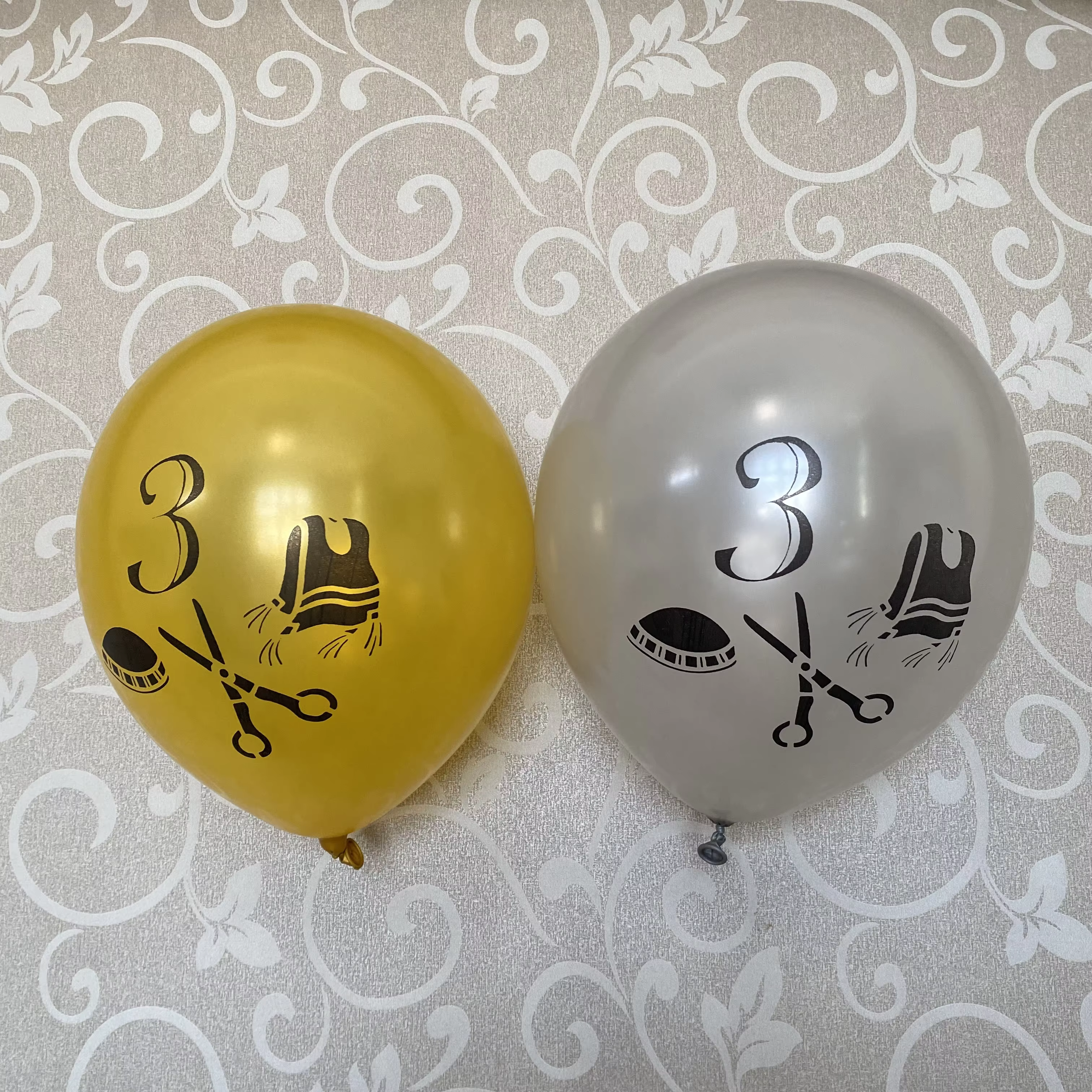 Silver Kippah & Scissors Upsherin Balloons — image 4