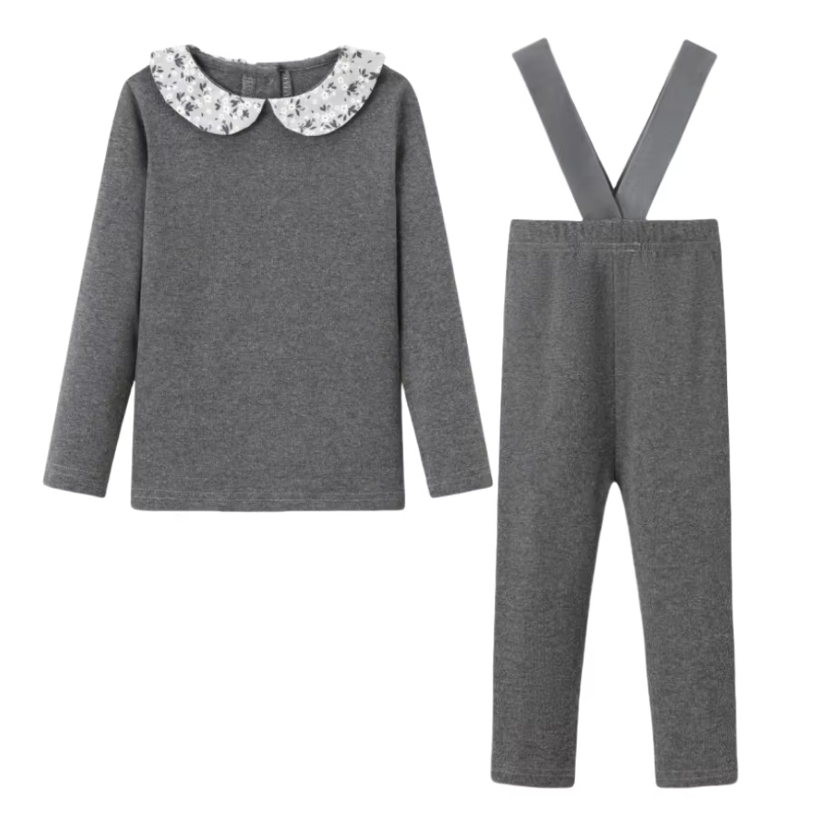 Grey Denim Collection – Floral Baby Set