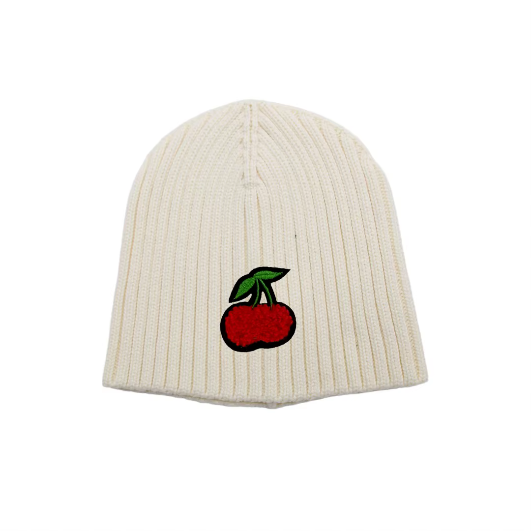 Patterned Baby Knit Beanie – Style CHERRY — image 2