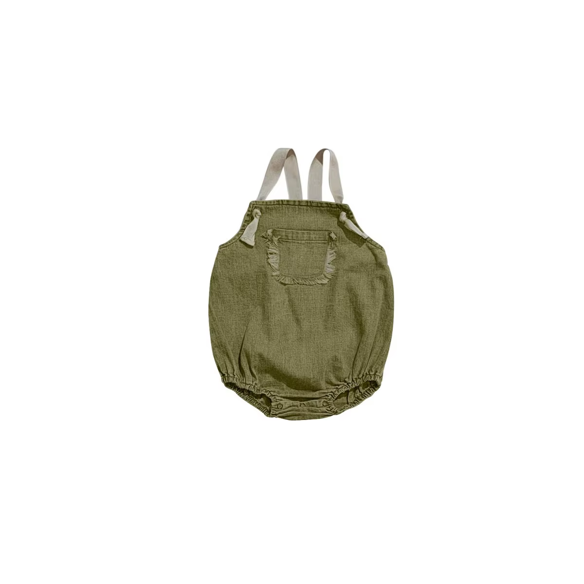 Washed Green Denim Fringe Collection – Baby Girl