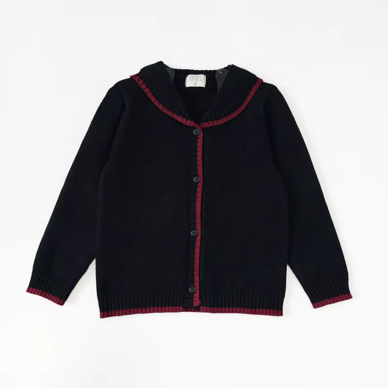 Heritage Weave Black Sailor Cardigan – Ali & Co AW26