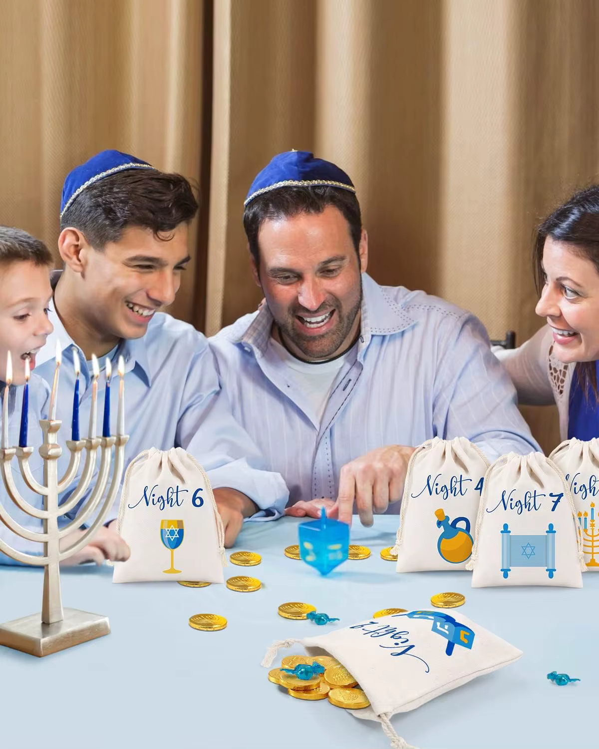 Chanukah Countdown Bags – Night 1–8 – Style B — image 5