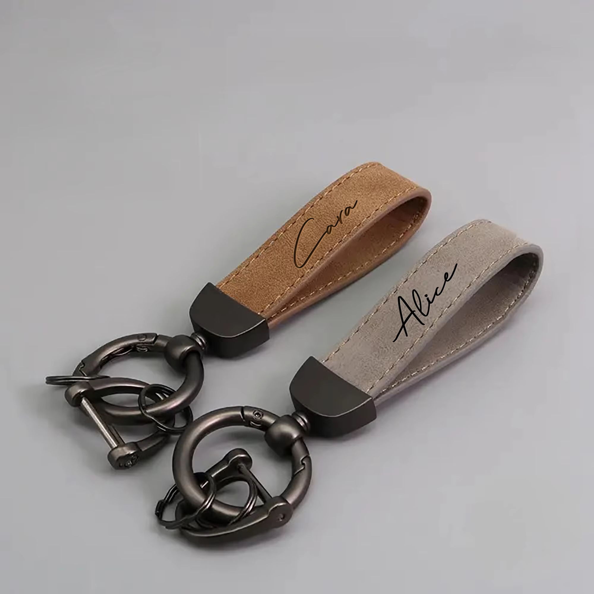 Personalised Faux-Leather Name Keychain — image 2