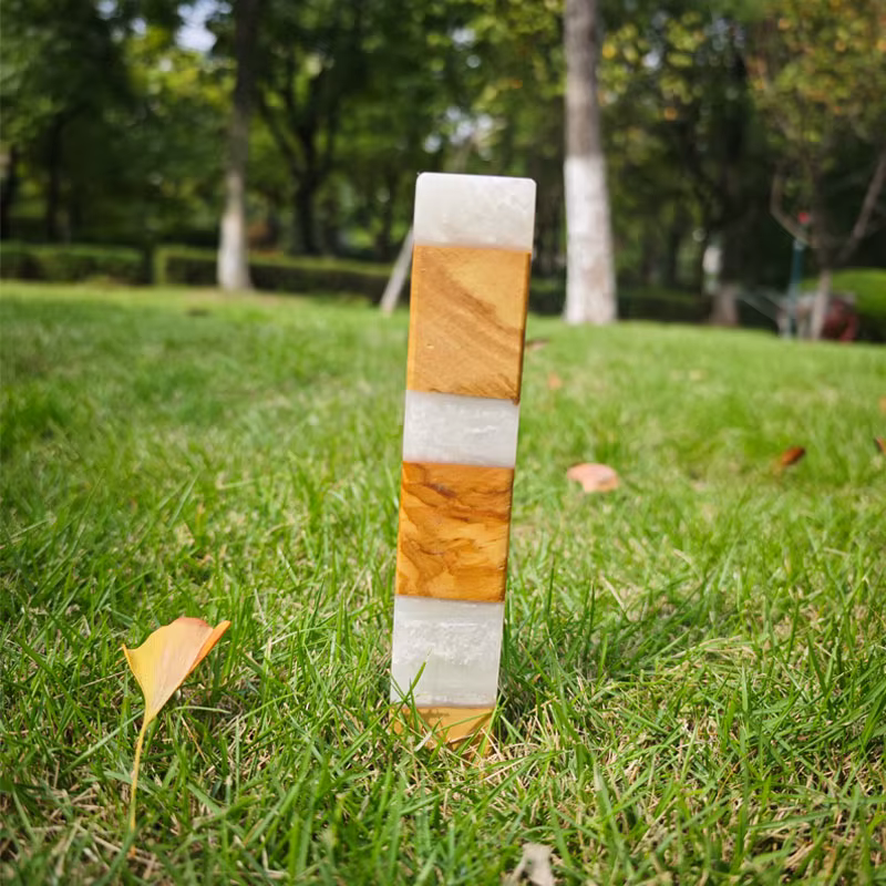 Olive Wood & Resin Rectangular Mezuzah Case