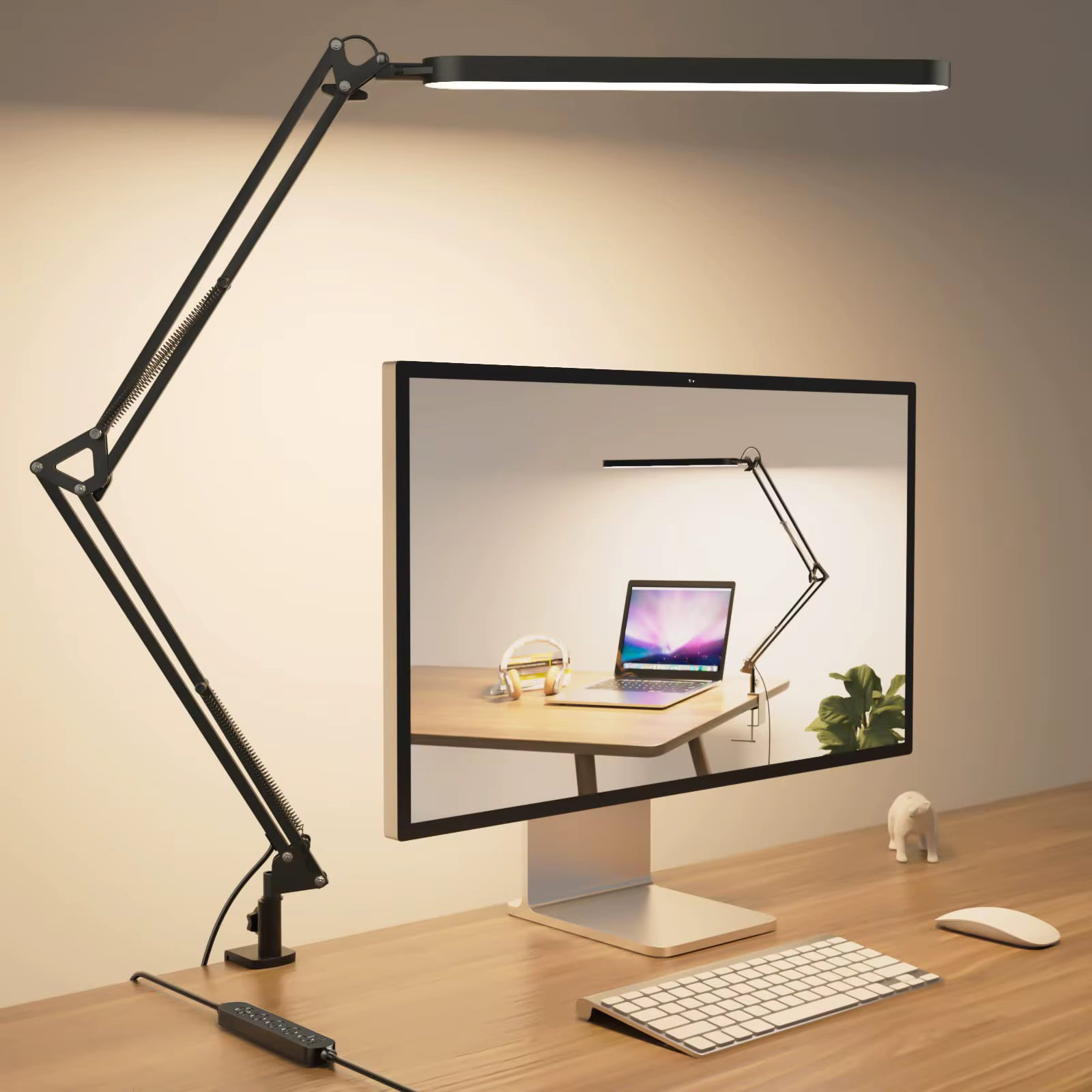 Long-Arm Clamp Desk Lamp