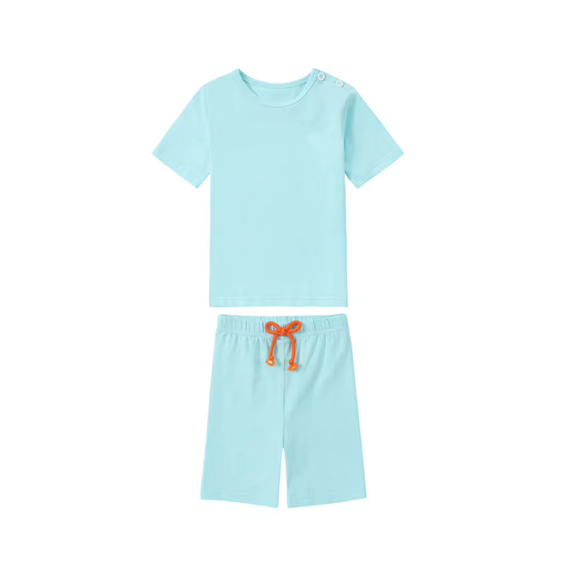 Spring Cotton Navy Blue – Teal Blue Baby Set