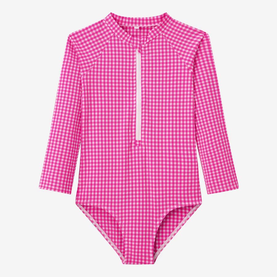Gingham Swimwear Collection – 3 Quarters Swimsuit
