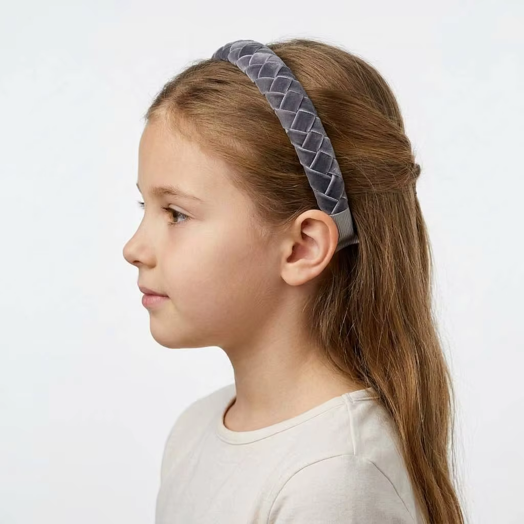 White Mini Velvet Bow Clip — image 5