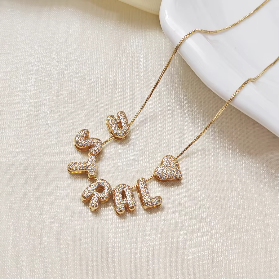 Personalised 3D Bubble Name Necklace