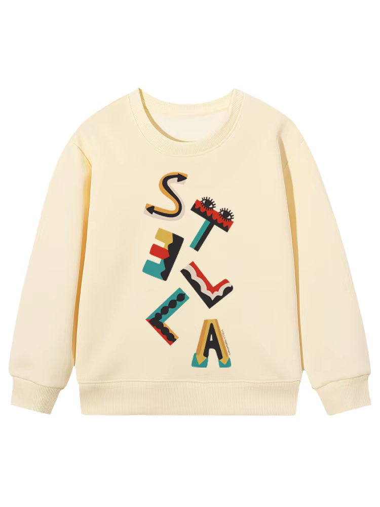Girls' Abstract Letter Graphic Sweatshirt — image 5