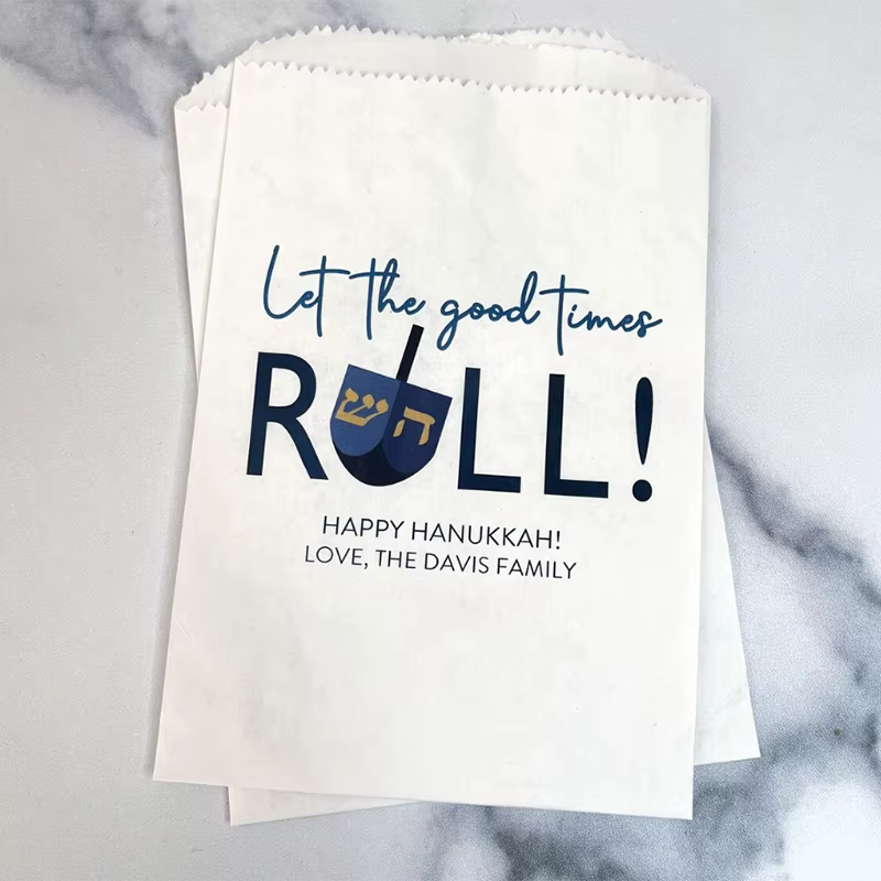 Personalised Chanukah Kraft Gift Bags – 10 Pack — image 2