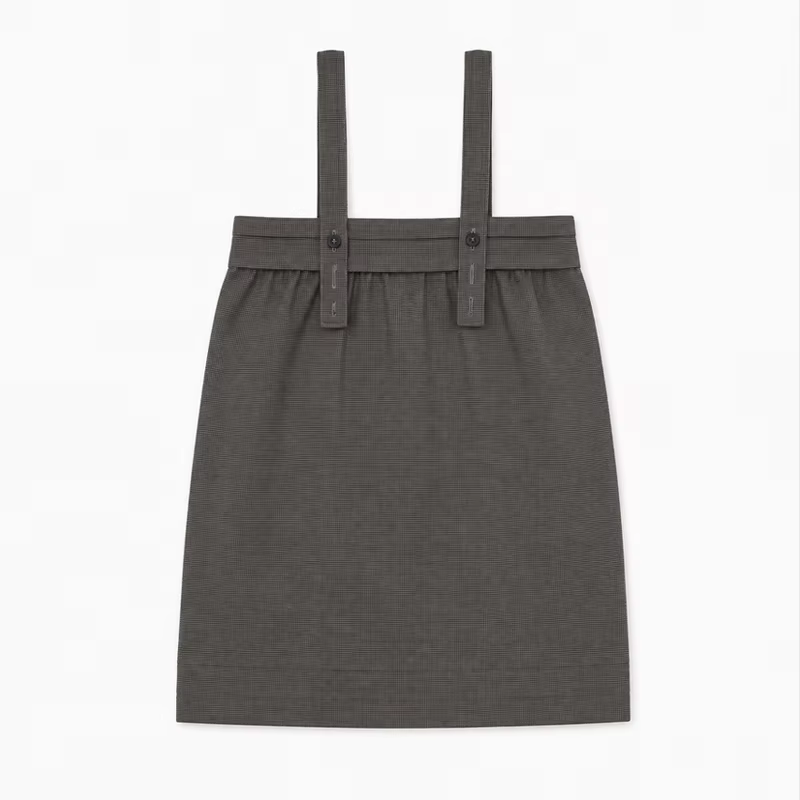 Heritage Weave Cocoa Suspender Skirt – Ali & Co AW26