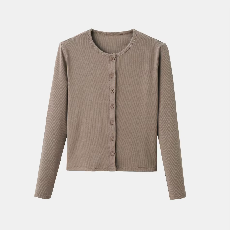 Pinstripe Collection – Taupe Cardigan – Ali Specials AW26