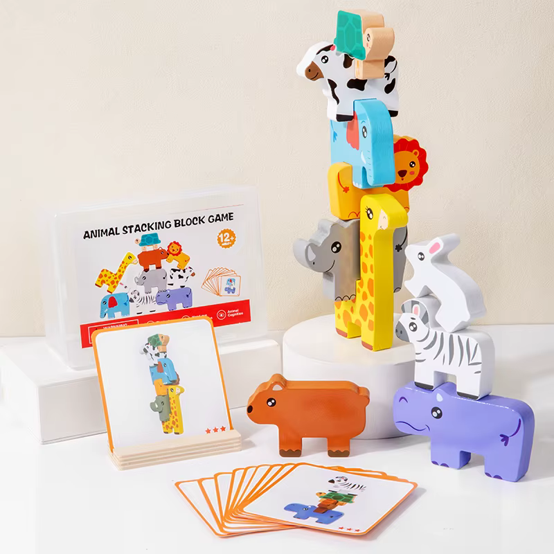 Wooden Animal Stacking Game — image 3