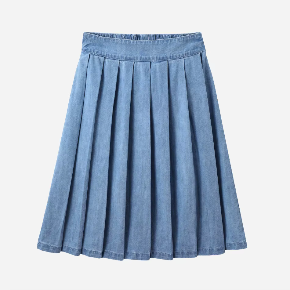 Blue Denim Collection – Pleat Skirt