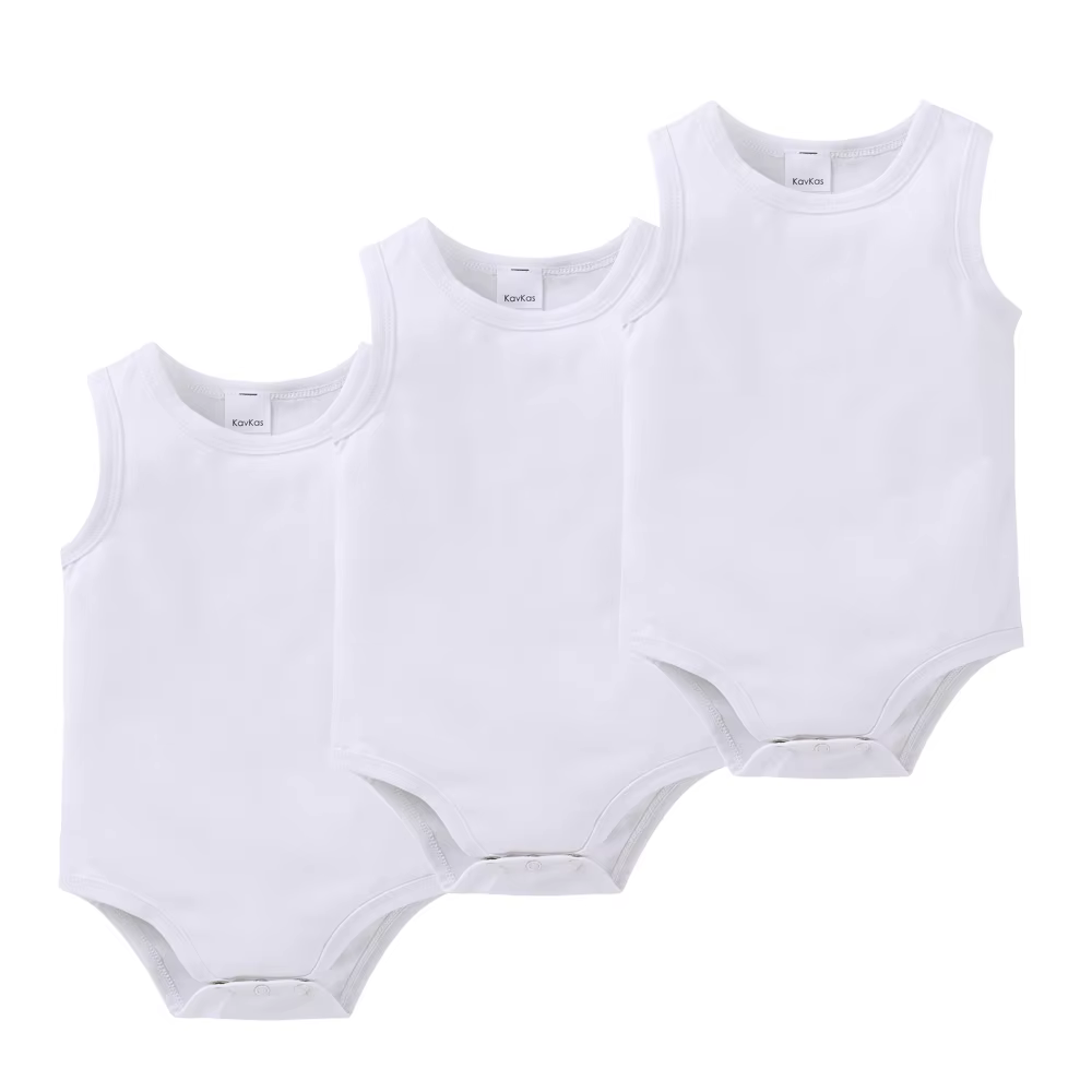 Kavkas White Spaghetti-Strap Baby Vest – Single — image 4