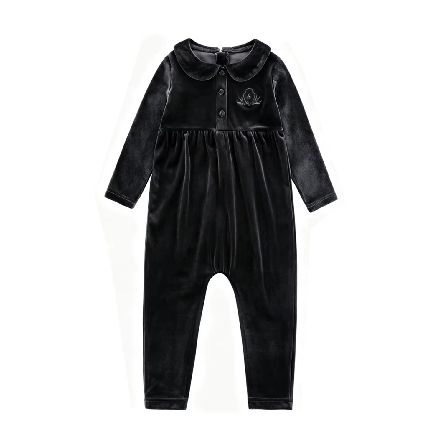 Velour Robe Collection – Black Baby Romper – Ali Specials AW26