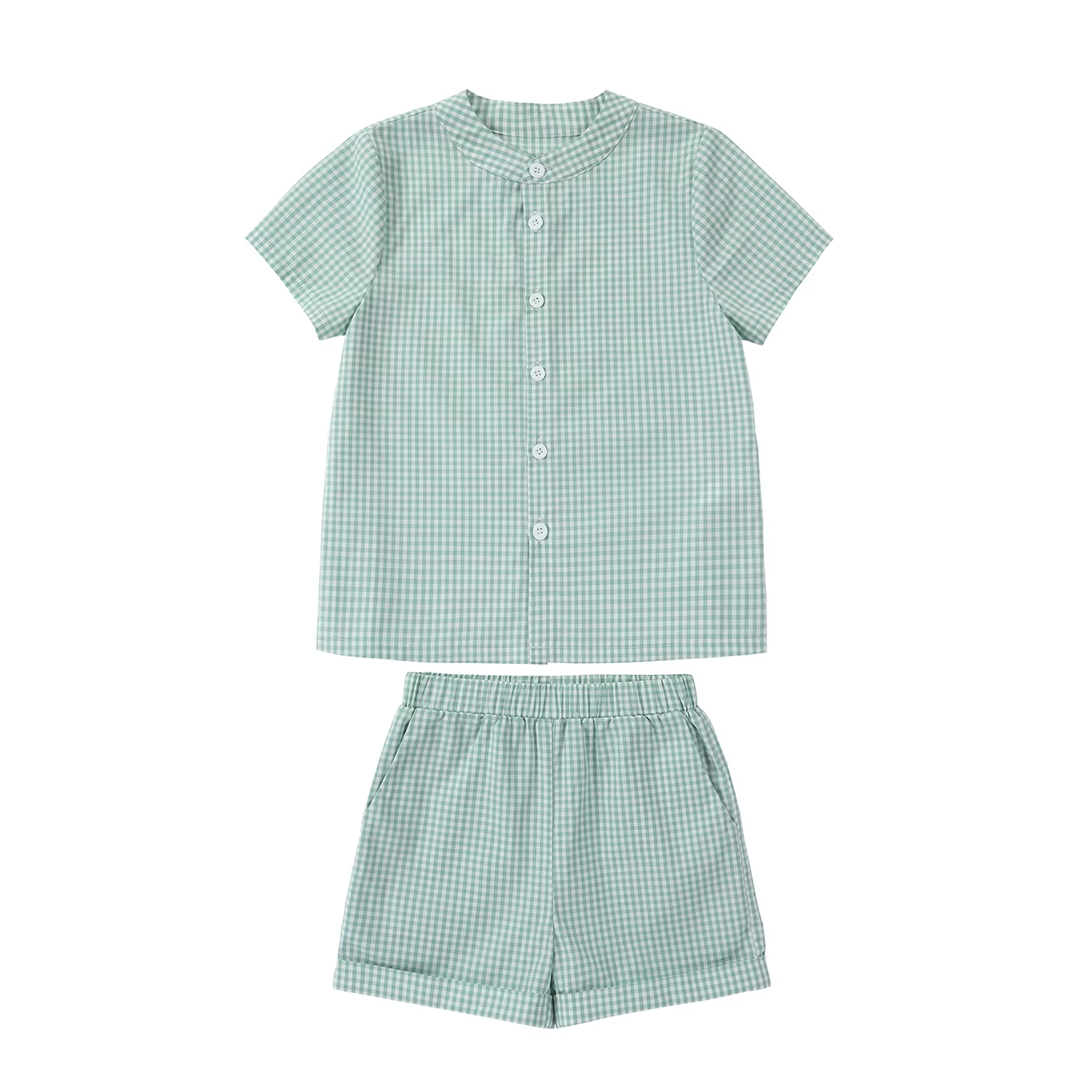 Sage Collection – Boys Gingham Set